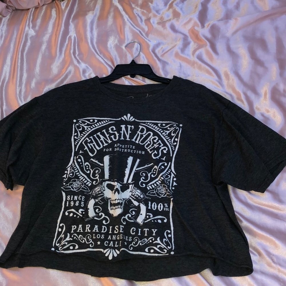 Guns N’ Roses Graphic Crop Top (Women’s) Dark Gray